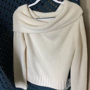 Anthropology Ivory Knit Sweater